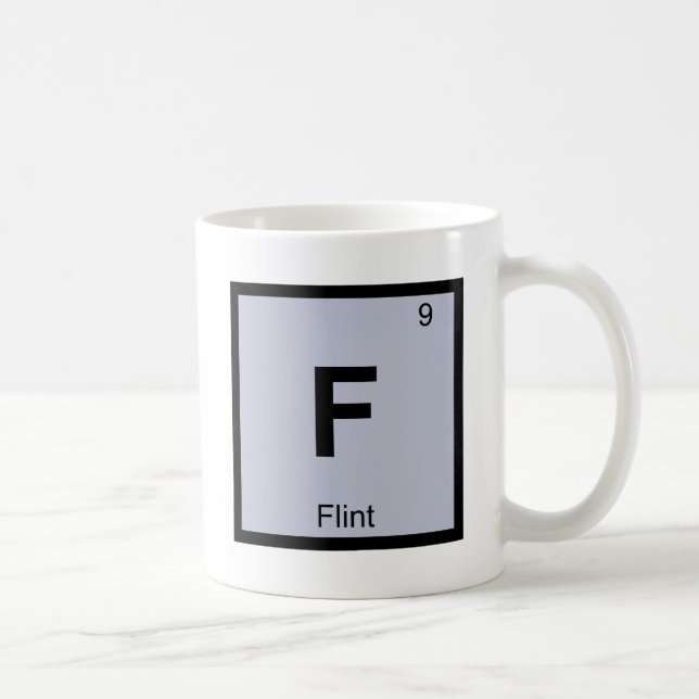 F - Symbol för bord för flintaMichigan kemi Kaffemugg (Höger)