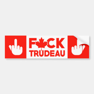 F Trudeau Canadian truckers Freedom Convoy Lastbil Bildekal