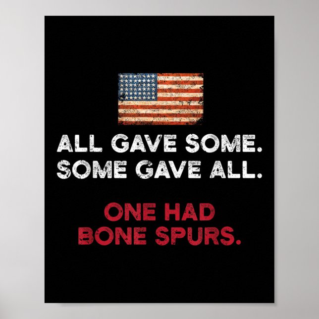 F Trump Shirt - Cadet Bone Spurs Poster (Framsidan)