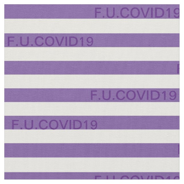 F.U.COVID19 Lila Rand Tyg (Närbild)