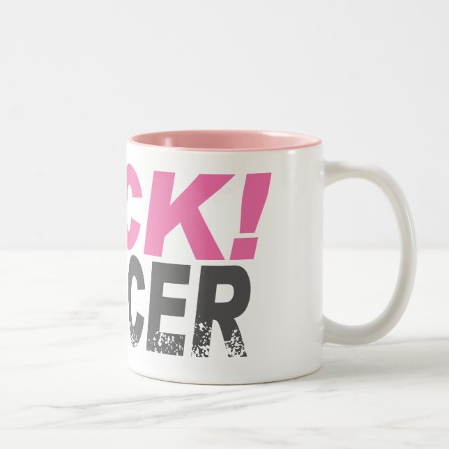 F*uck cancermugg Två-Tonad mugg (Höger)