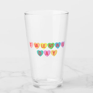 F VALENTINS DAG - Banderollen Candy Hearts Glaskopp