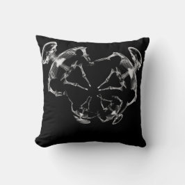 F&W-skiktad X-Ray Skeleton-familj Kudde