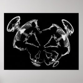 F&W-skiktad X-Ray Skeleton-familj Poster