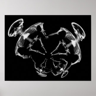F&W-skiktad X-Ray Skeleton-familj Poster