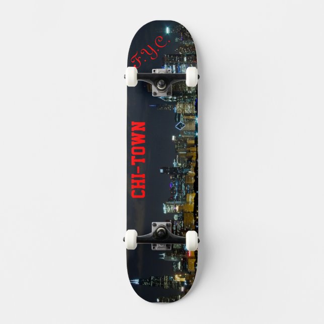 F.Y.C. CHI--TOWNhorisontSkateboard Skateboard Bräda 20 Cm (Framsida)