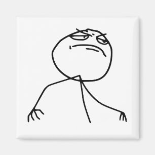 F Yea Rage Ansikte Meme Magnet