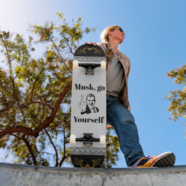 F You Musk Truckerkeps Mini Skateboard Bräda 18,5 Cm (Utomhus 1)