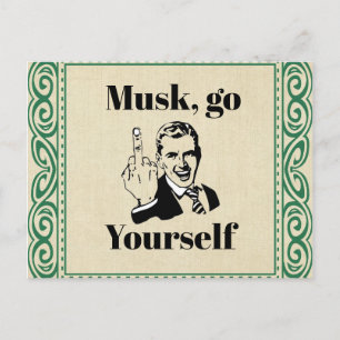 F You Musk vycard Vykort