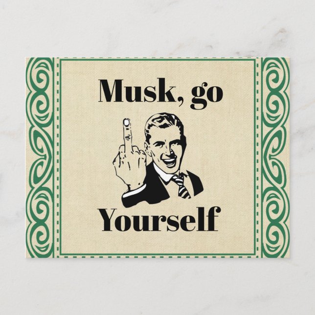 F You Musk vycard Vykort (Framsida)