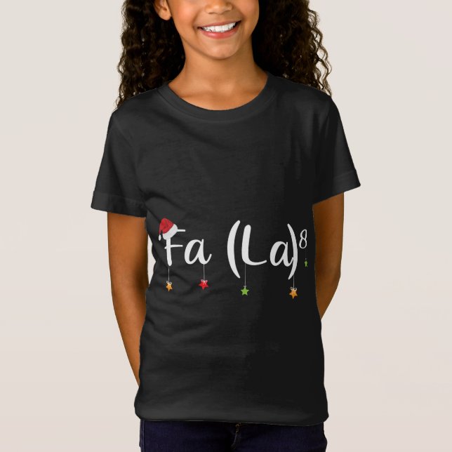FA8 Funny Math-lärare Santa FA LA julafton Helgdag T Shirt (Framsida)