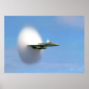 FA-18 Hornet Breaking Ljud Barrier Poster