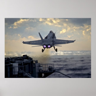 FA-18 start från USS Stennis Poster
