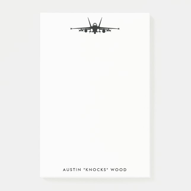 FA-18C Hornet Personalize Post-it Note Pad Block (Framsida)