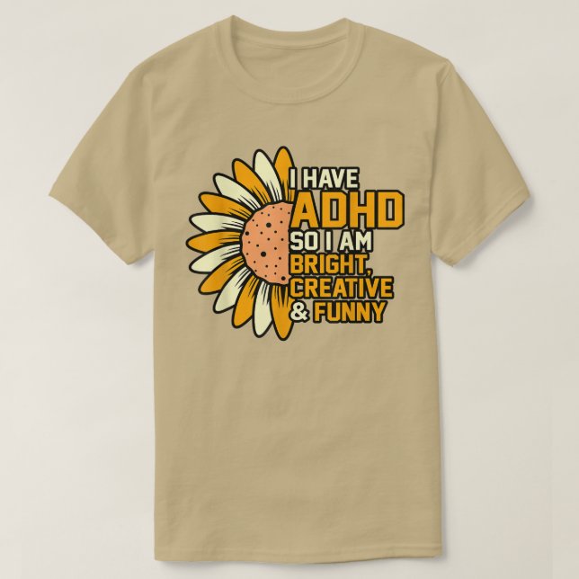 Få ADHD-Orange - utbildningsutrustning för menyfli T Shirt (Design framsida)