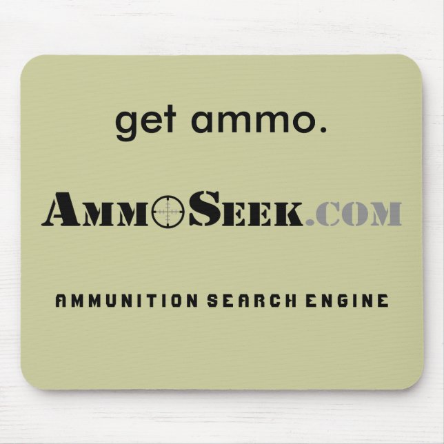 "Få Ammo" AmmoSeek Mousepad Musmatta (Framsidan)