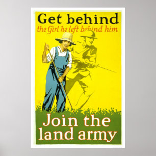 Få bak flickan honom som är kvarlämnad poster