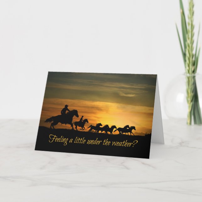 Få bättre, känn bättre visitkort för cowboyriding kort (Framsida)