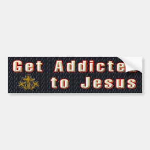 Få beroende till Jesus Bildekal