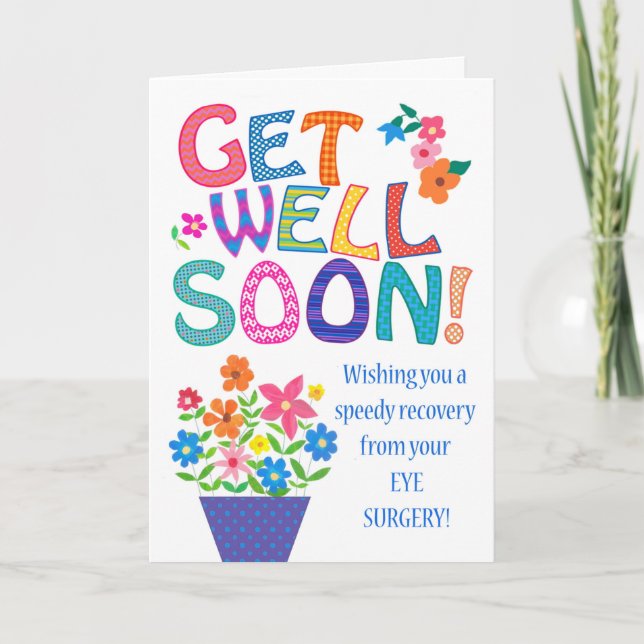Få bra Öga-kirurgi med BrightStor Flowers Card Kort (Framsida)