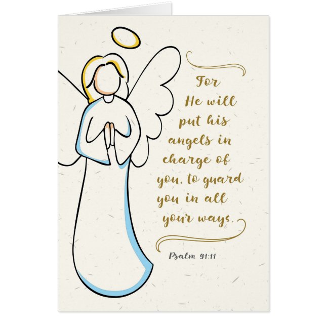 Få brunnen, honom ska sätter hans änglar i hälsningskort (Framsidan)