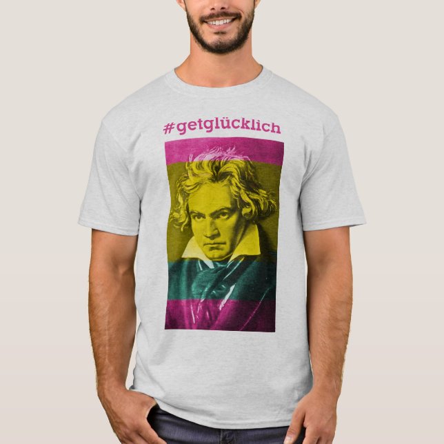 Få den Glücklich tshirten Tee Shirt (Framsida)