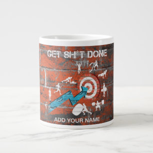 Få den klar med funktionsduglig träning jumbo mugg