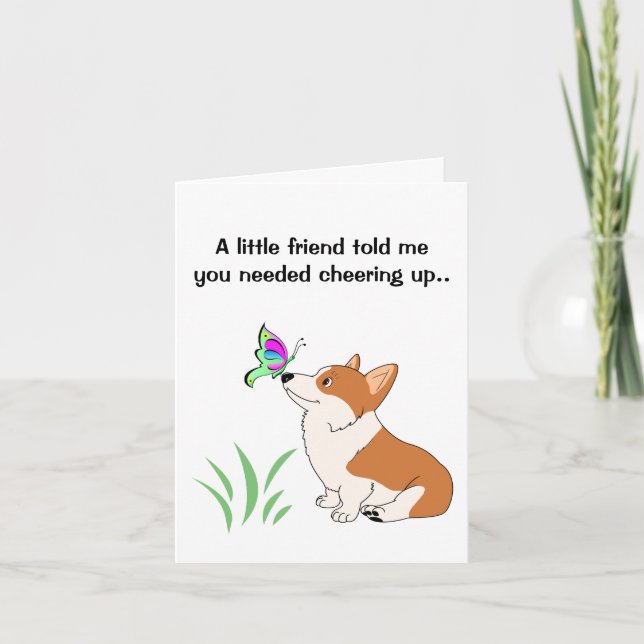 Få den väl walesiska corgien noterar kort (Framsida)
