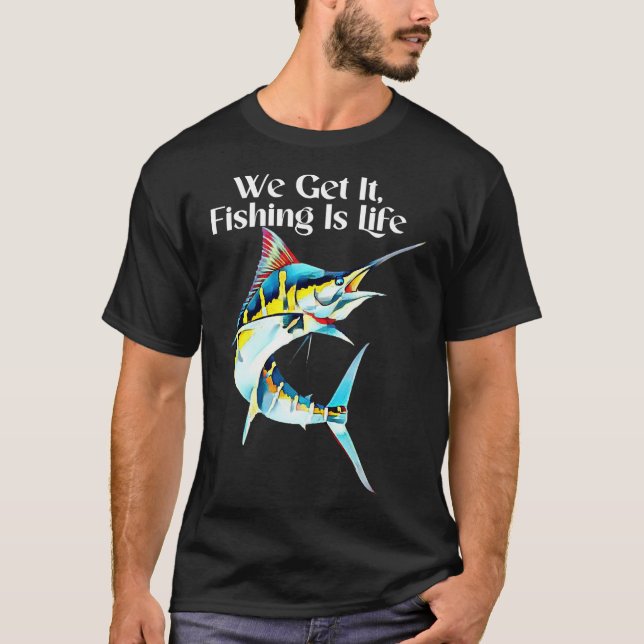 Få det att fiska är livet t shirt (Framsida)