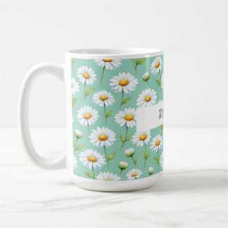 Få det att hända - akvarell tusenskönor kaffemugg