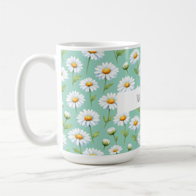 Få det att hända - akvarell tusenskönor kaffemugg (Vänster)