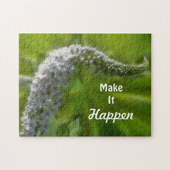 Få det att hända Vildblomma Inspirerande Citat  Pussel (Horisontell)