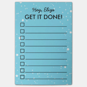 Få det gjort med små stjärnor att göra lista Anp Post-it Block