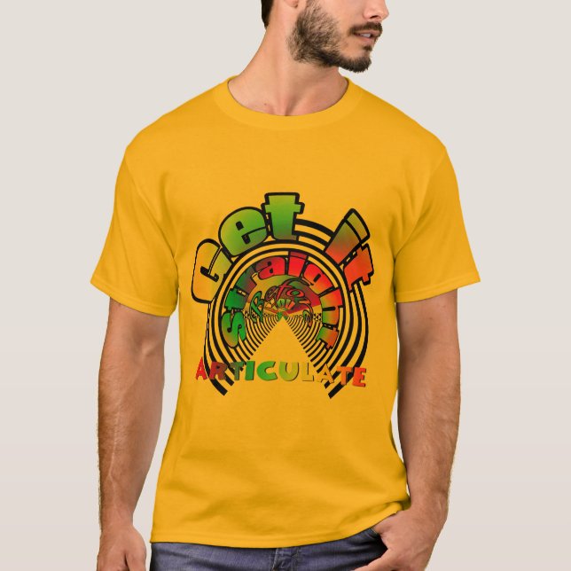 Få det rakt innan du formulerar guld t shirt (Framsida)