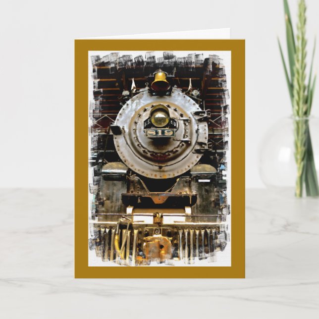 Få det väl vintagetågkortet kort (Framsida)