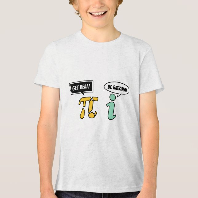 Få det verkligt! Var rationell Math Pun T Shirt (Framsida)