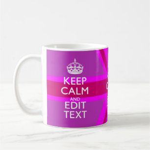 Få din behållalugntext på den Fuchsia fackliga Kaffemugg