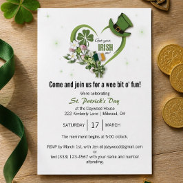 Få din irländska anda! Inbjudan till St. Patrick's