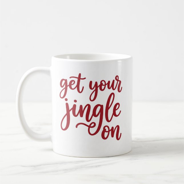 Få din julsång på Julfirande julmugg Kaffemugg (Vänster)