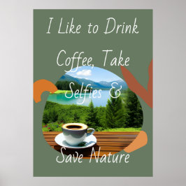 Få din kaffefix och fånga ögonblicket! poster