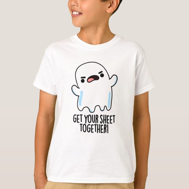 Få din plåt på plats Rolig spökpun  T Shirt (Framsida)