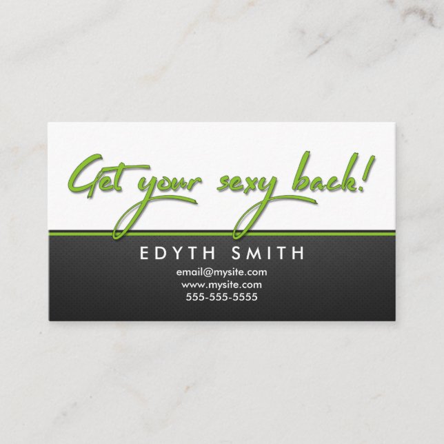 Få din sexiga baksida - den fungerar visitkort (Framsida)