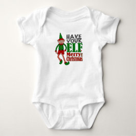Få din tomte en riktigt glad jul - baby pojke t shirt