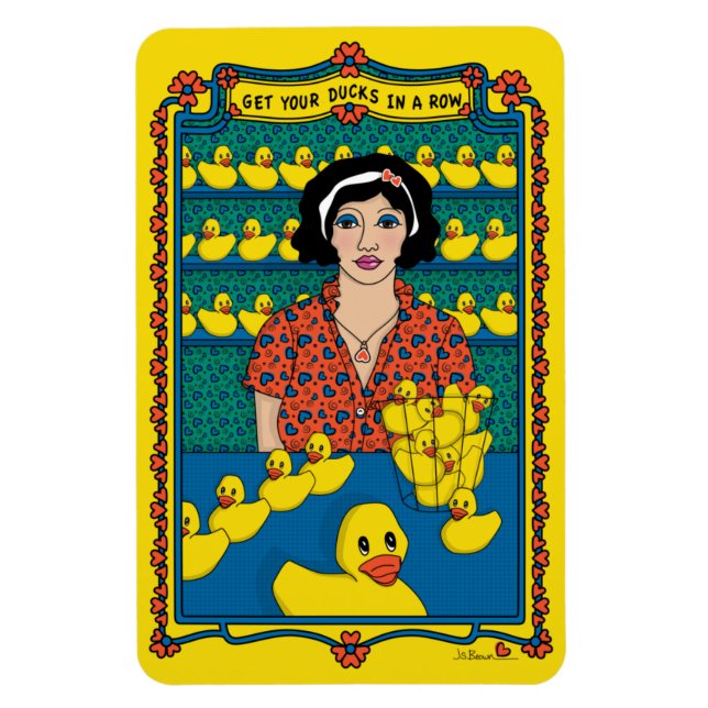 Få dina änder i en rad_B_4x6 Kylskåpsmagnet Magnet (Vertikal)