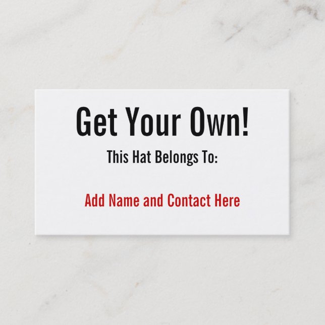 Få ditt eget! visitkort (Framsida)