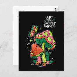 Få Drömmar att Bli Verklighet | Färggranna Svampar Vykort