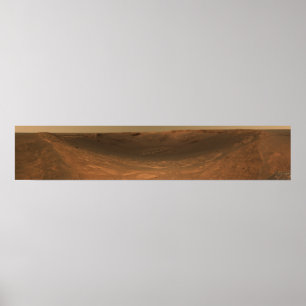 Få effekt krateruttålighet på ytan av Mars Poster
