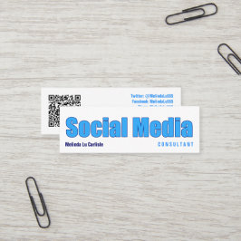 Få effekt socialt massmedia som konsulenten med QR Mini Visitkort