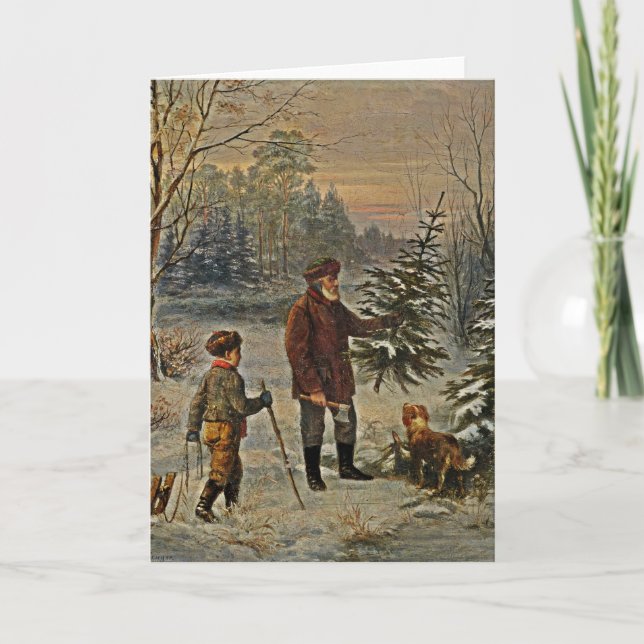 Få en julgran helgkort (Framsida)