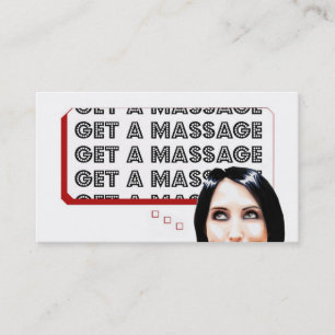 Få en massage visitkort